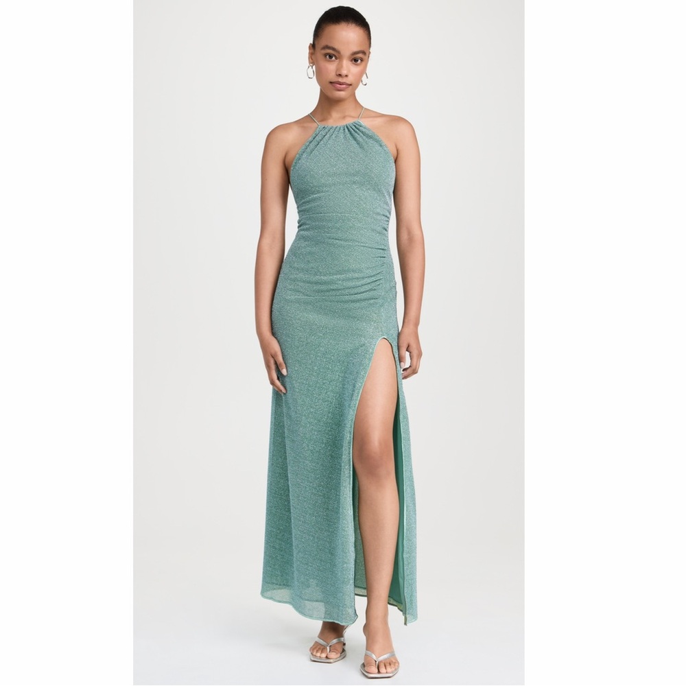 Oseree lumire glitter Lac dress in aqua
